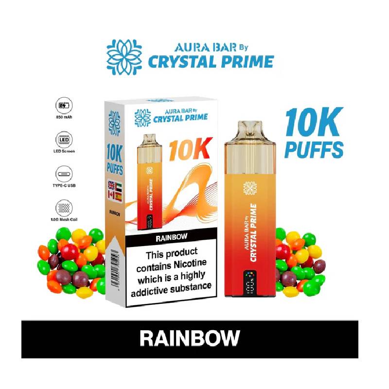 Crystal Prime Aura Bar 10k Vape Pod Kit