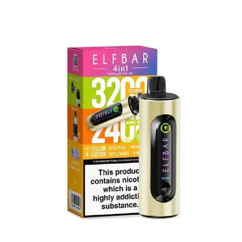 Elf Bar 4-in-1 3200 Prefilled Pod Kit (Pack of 5)