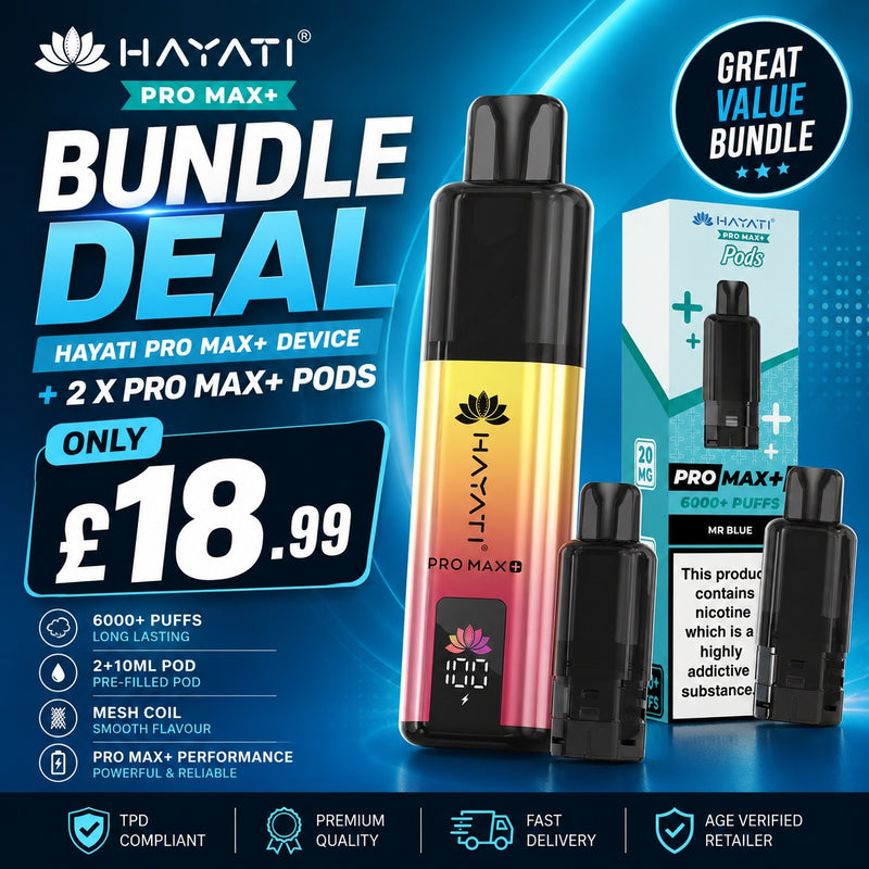Hayati Pro Max + 2 Replacement Pods - Bundle