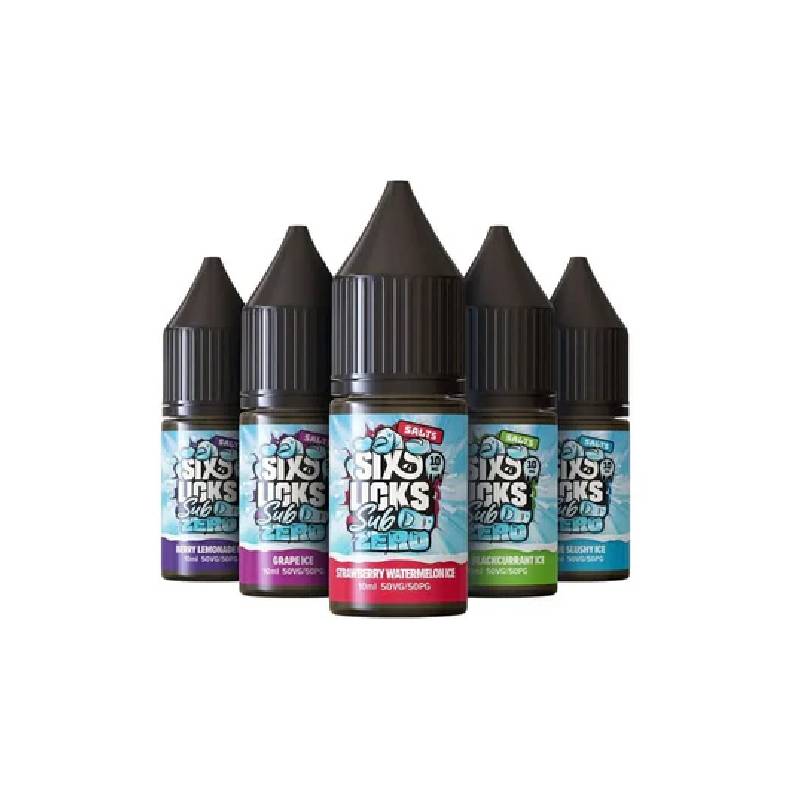 Six Licks Sub Zero Nic Salts 10ml