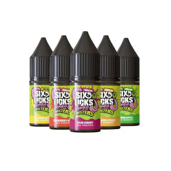 Six Licks Tongue Twisters Nic Salts 10ml